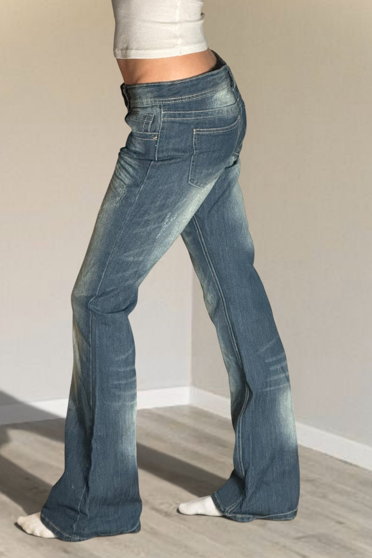 Lågmidjade jeans stl: S