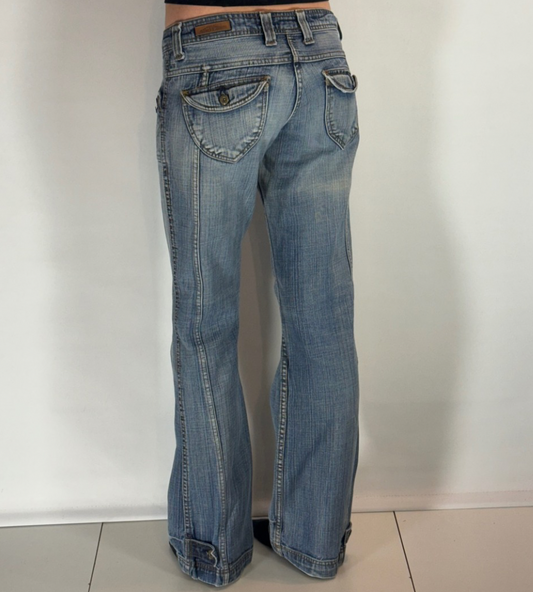 Lågmidjade jeans–stl: S