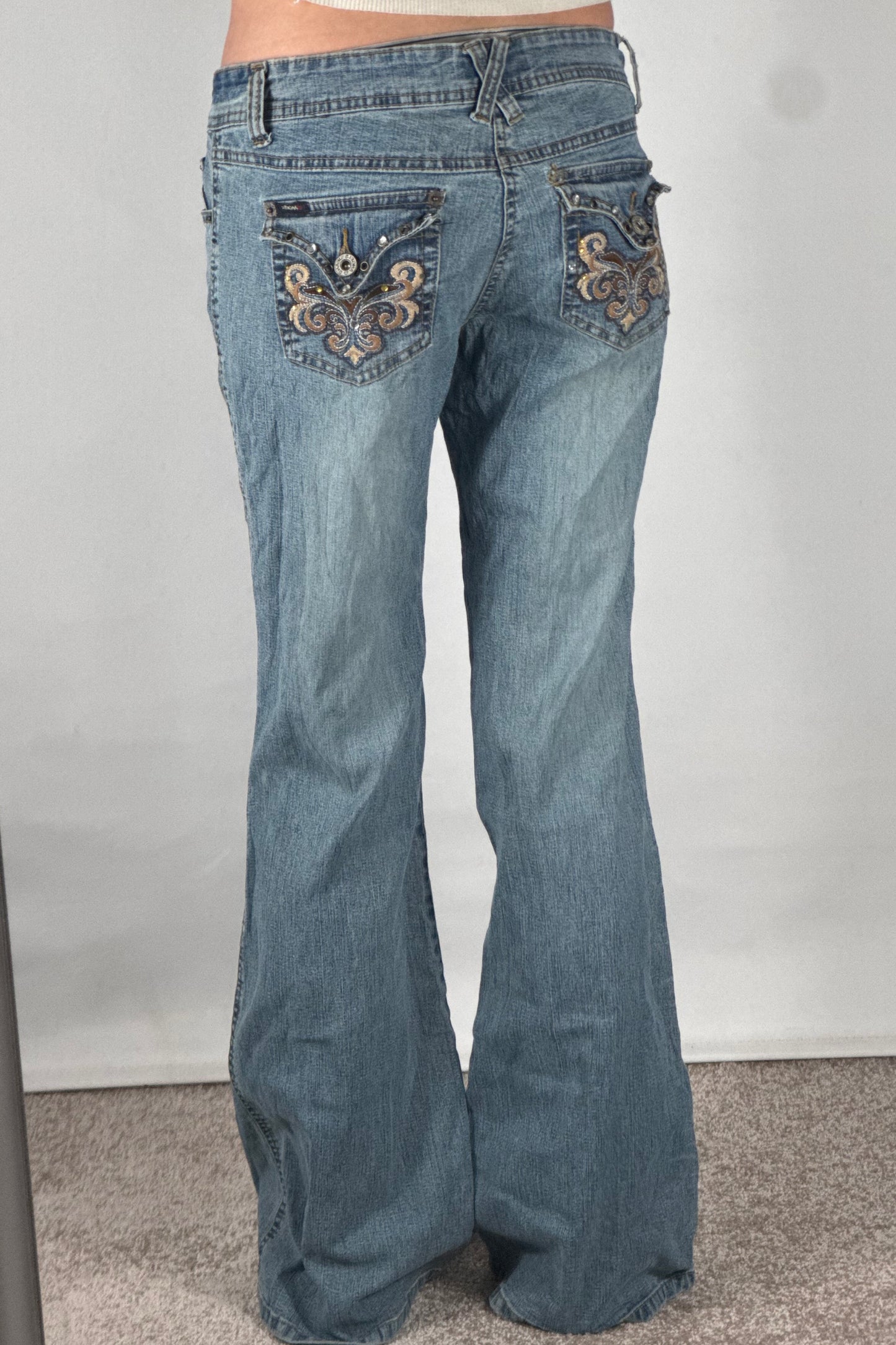 Lavtaljede jeans str: S