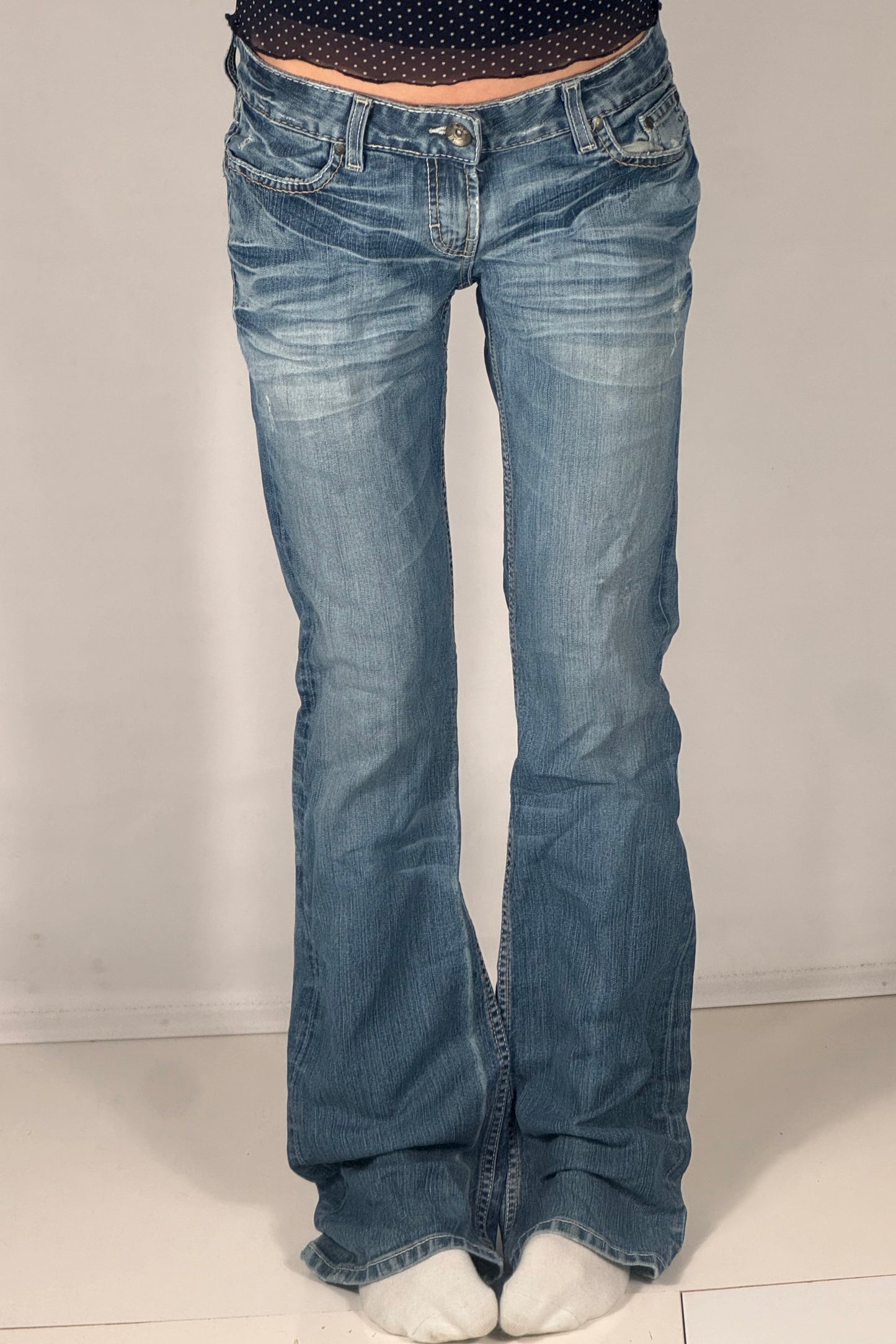 Lavtaljede jeans str: S