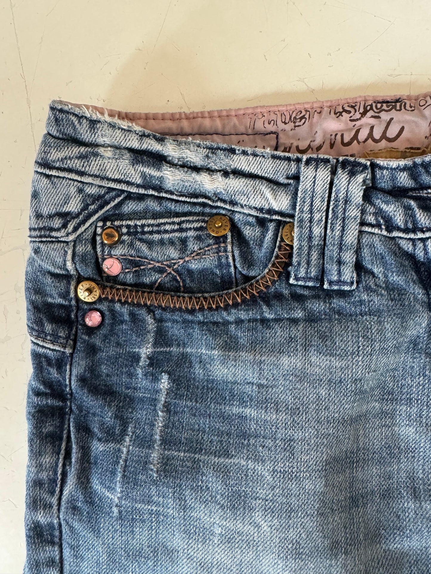 Lågmidjade jeans–stl: S