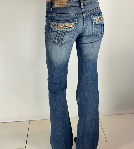 Lågmidjade jeans–stl: XS