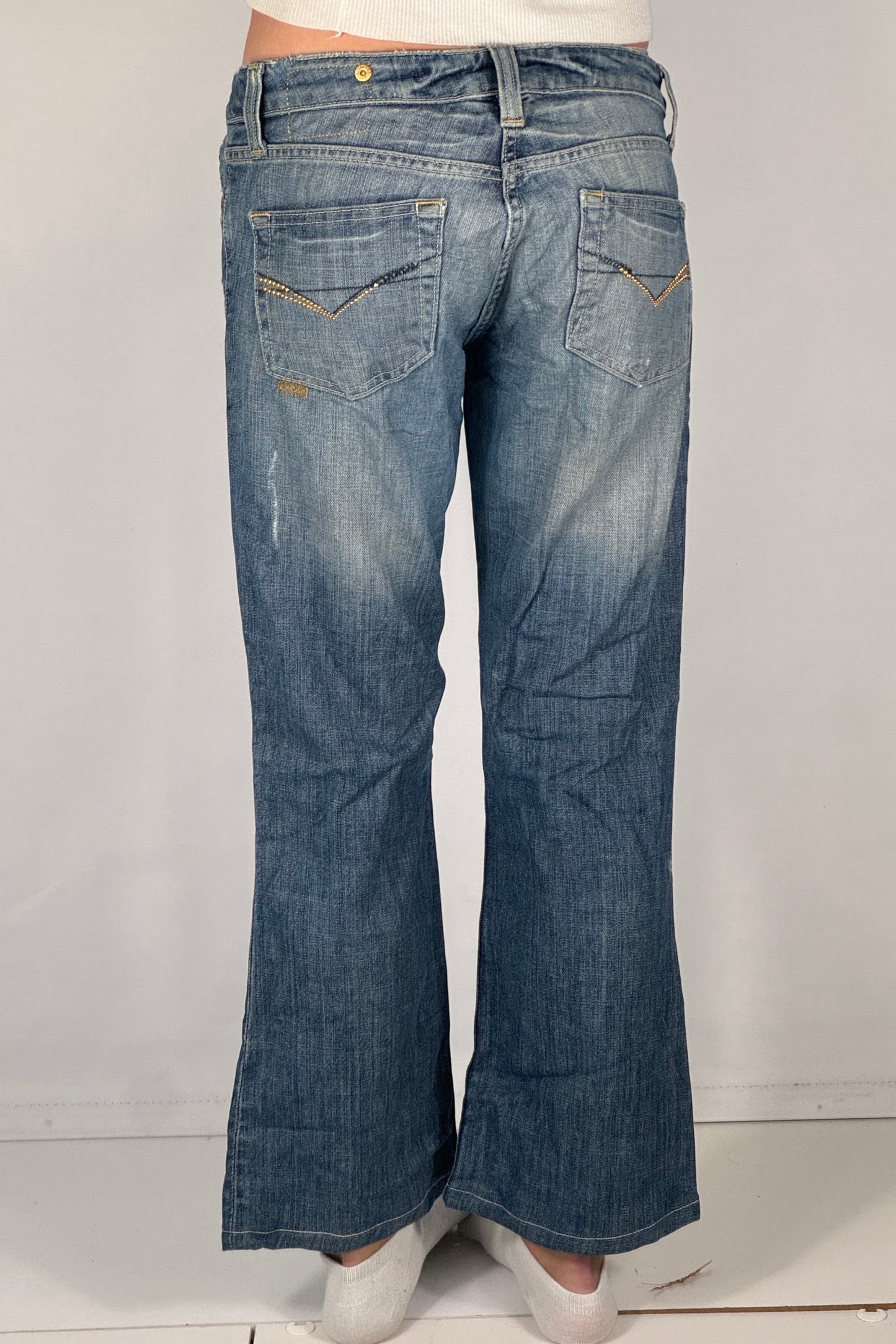 Lavtaljede jeans str: S