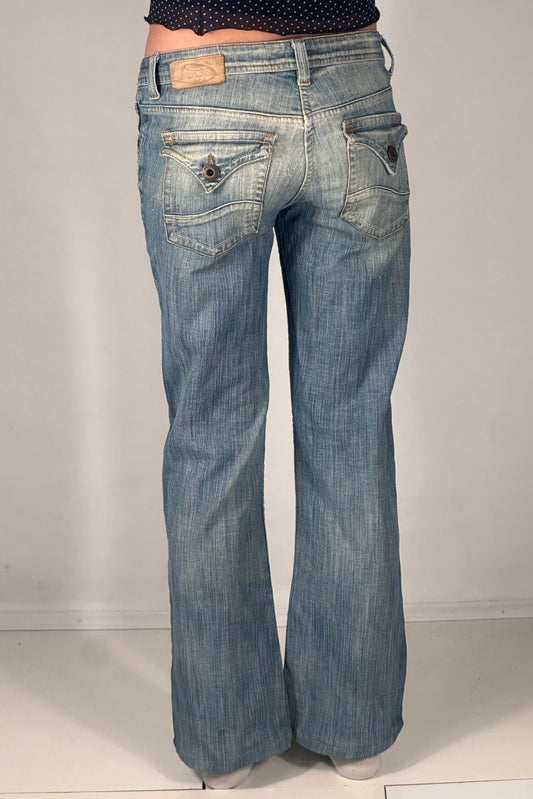 Lavtaljede jeans str: S