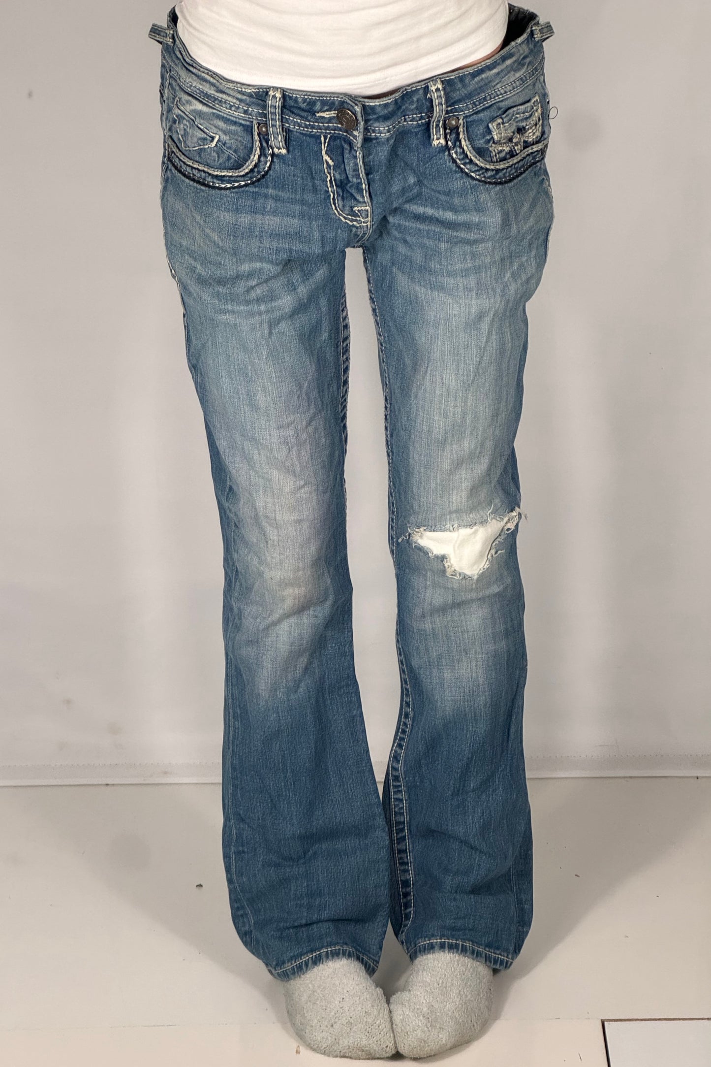 Lavtaljede jeans str: M