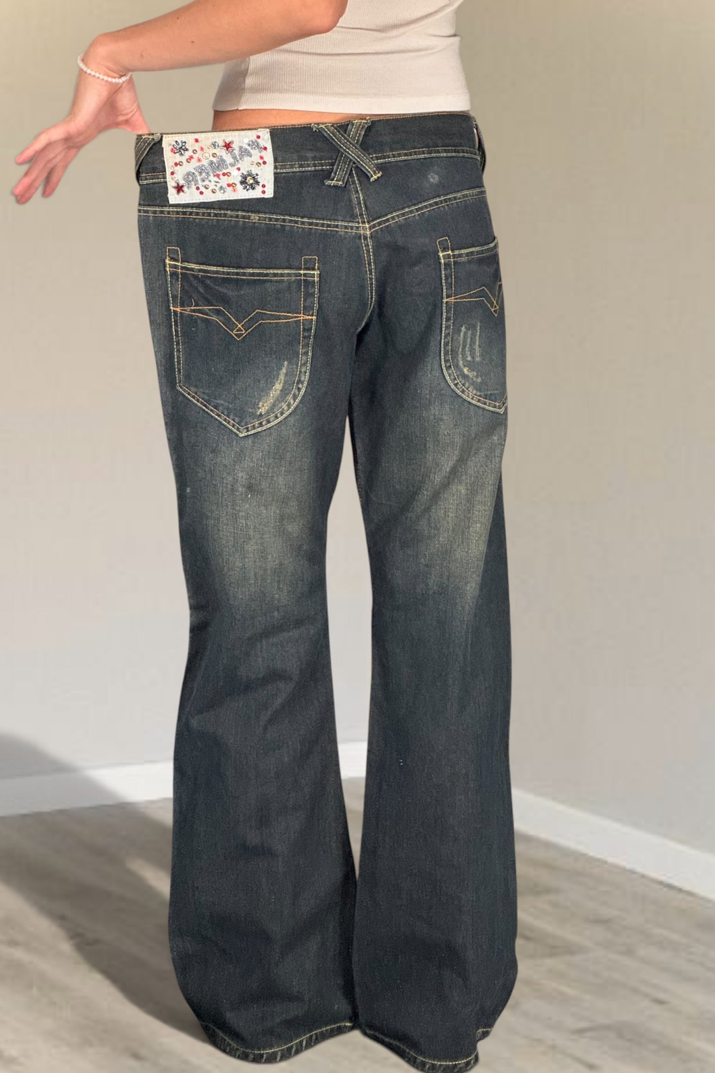 Lågmidjade jeans stl: L