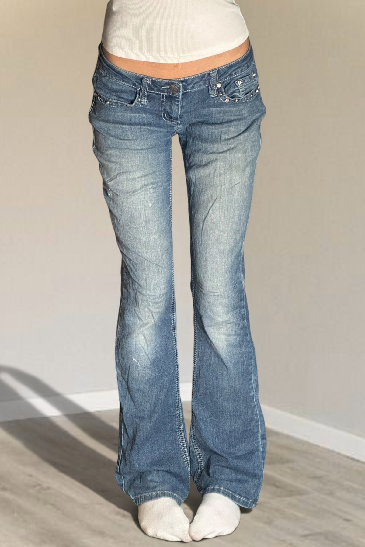 Lågmidjade jeans stl: S