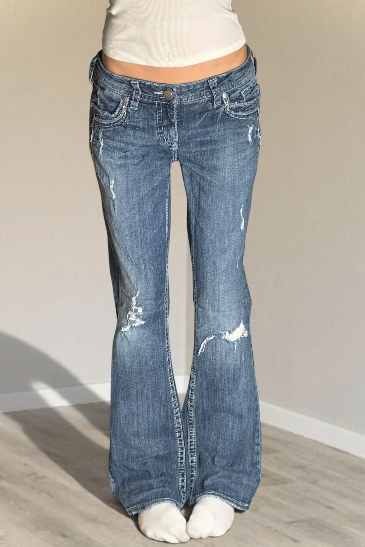Lågmidjade jeans stl: M