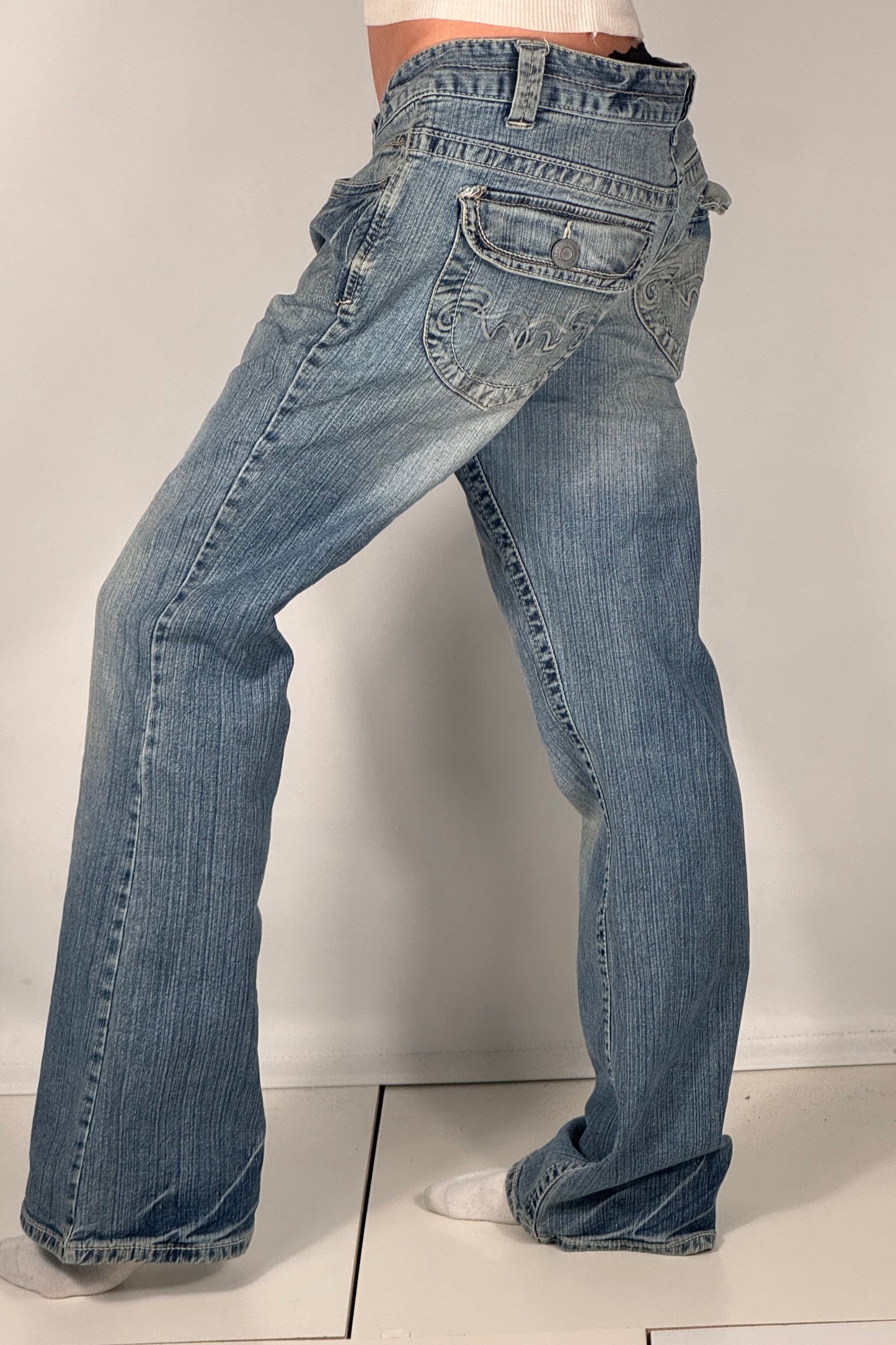 Lågmidjade jeans stl: M