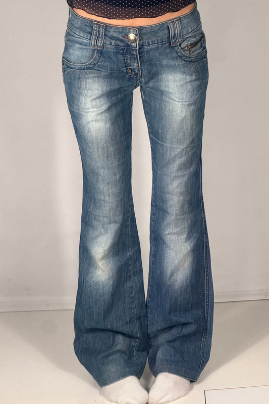 Lavtaljede jeans str: S