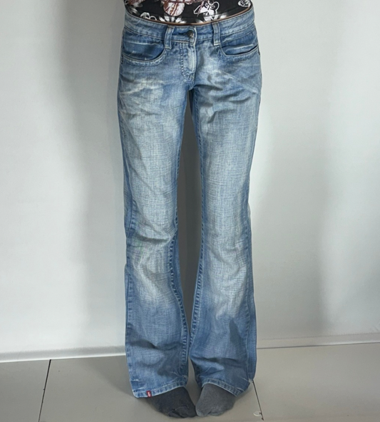 Lågmidjade jeans–stl: S