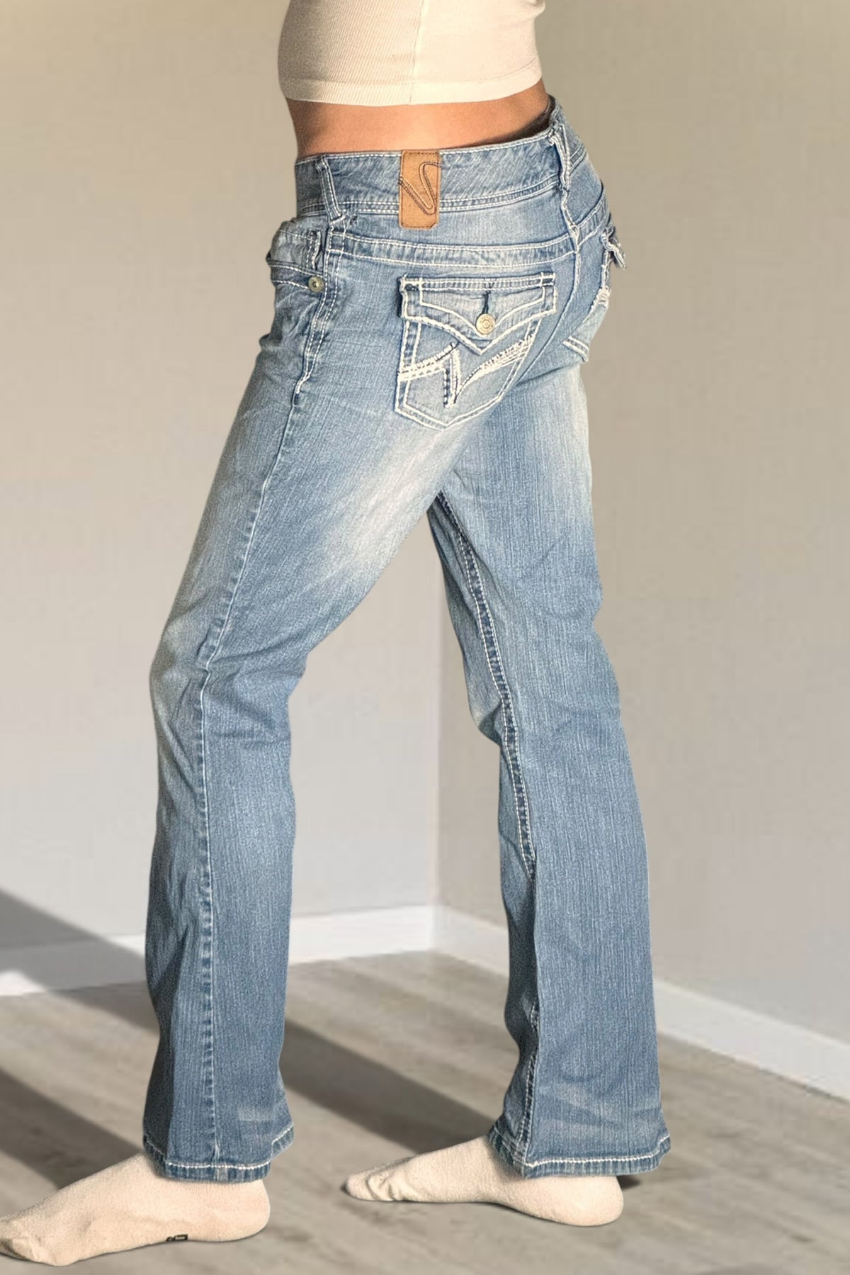 Lågmidjade jeans stl: S/M