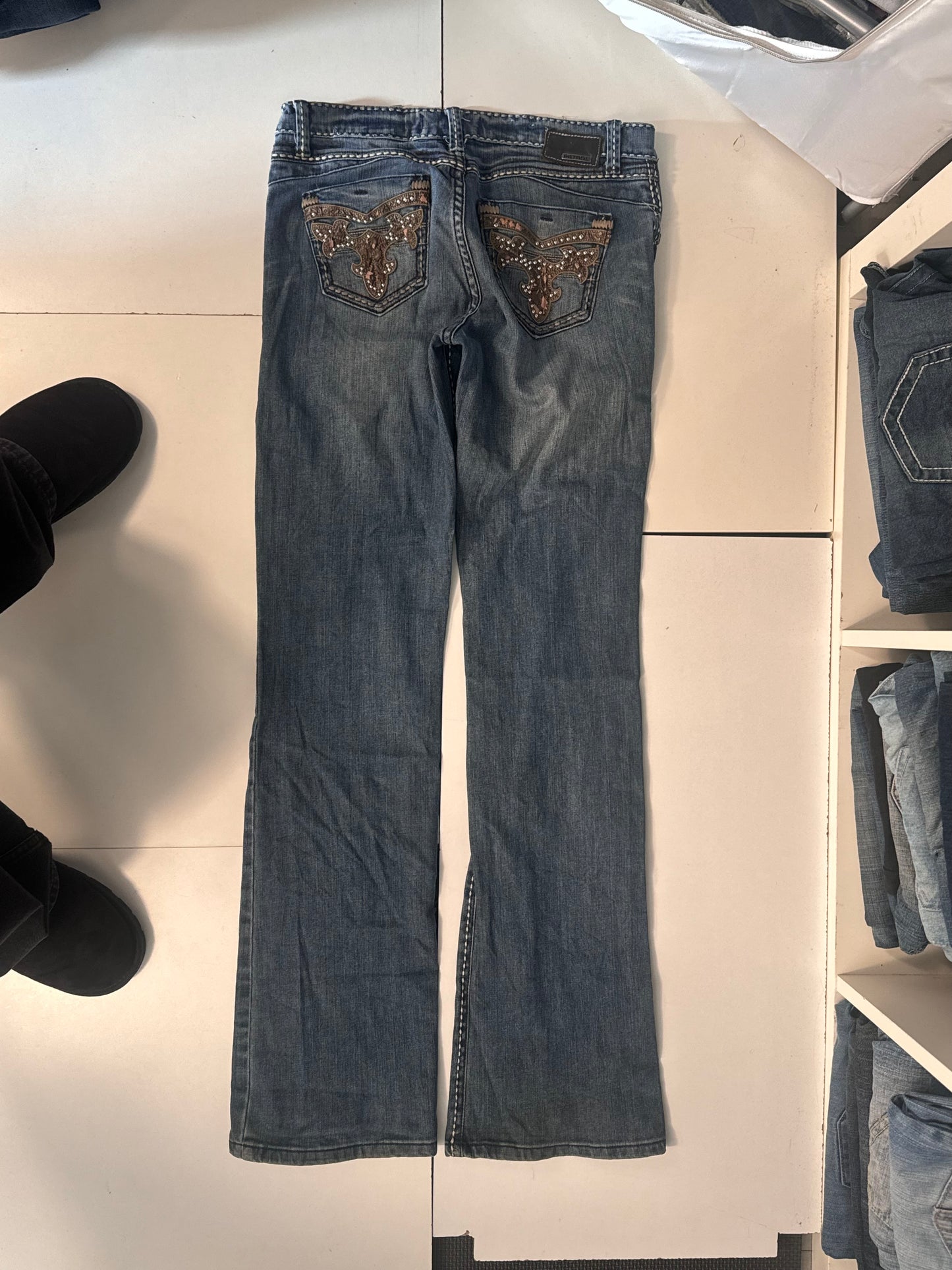 Lavtaljede jeans str: S