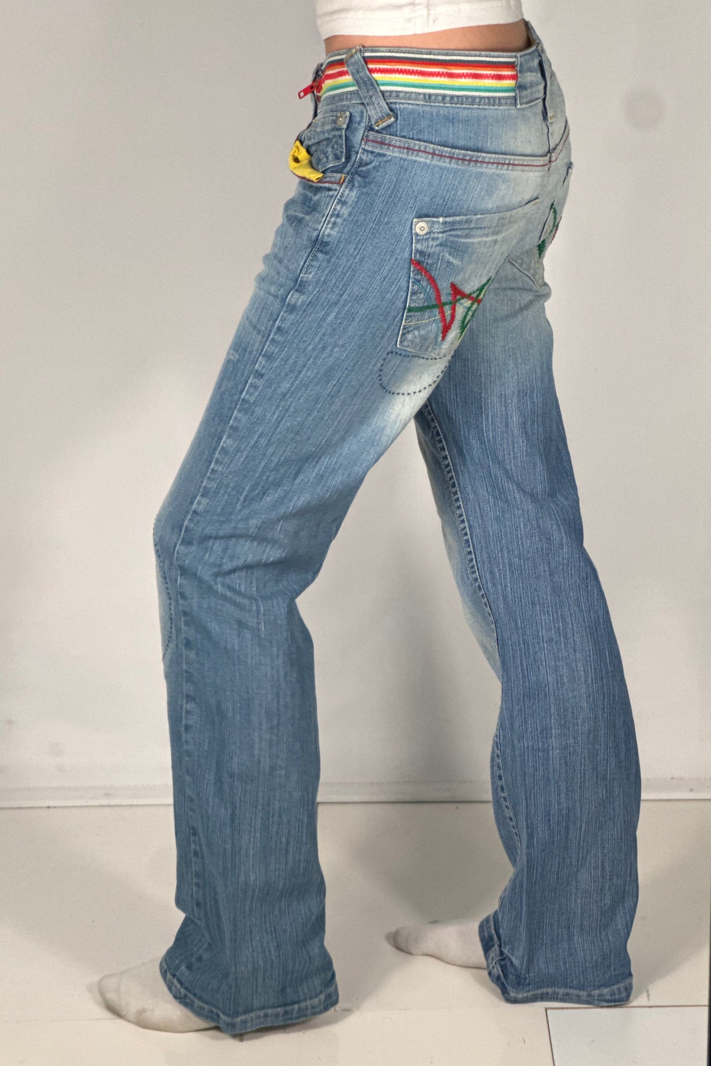 Utsvängda jeans stl: S
