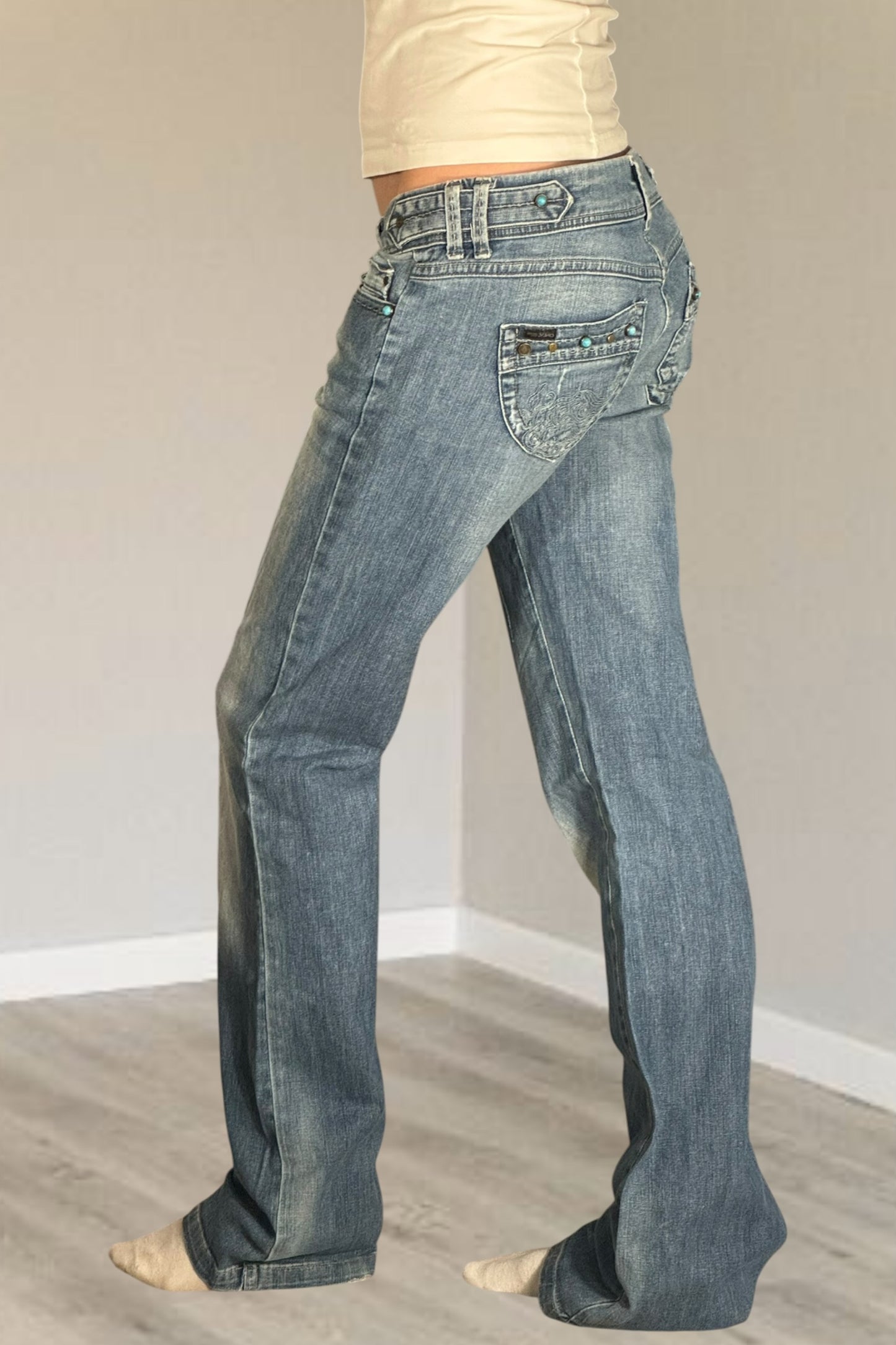 Lågmidjade jeans stl: S/M