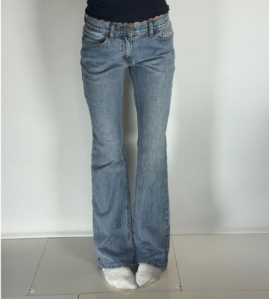 Lågmidjade jeans–stl: S