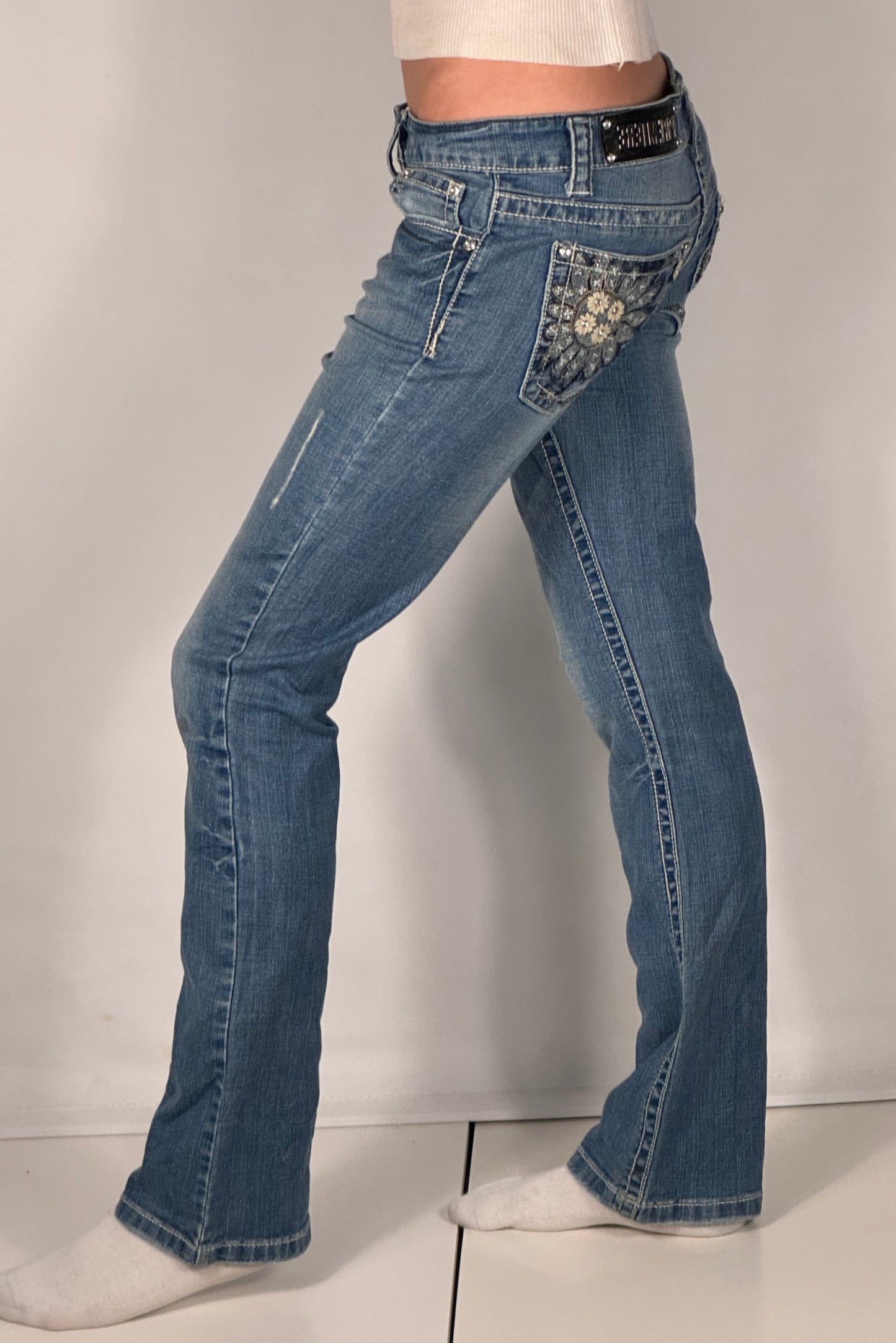 Lavtaljede jeans str: S