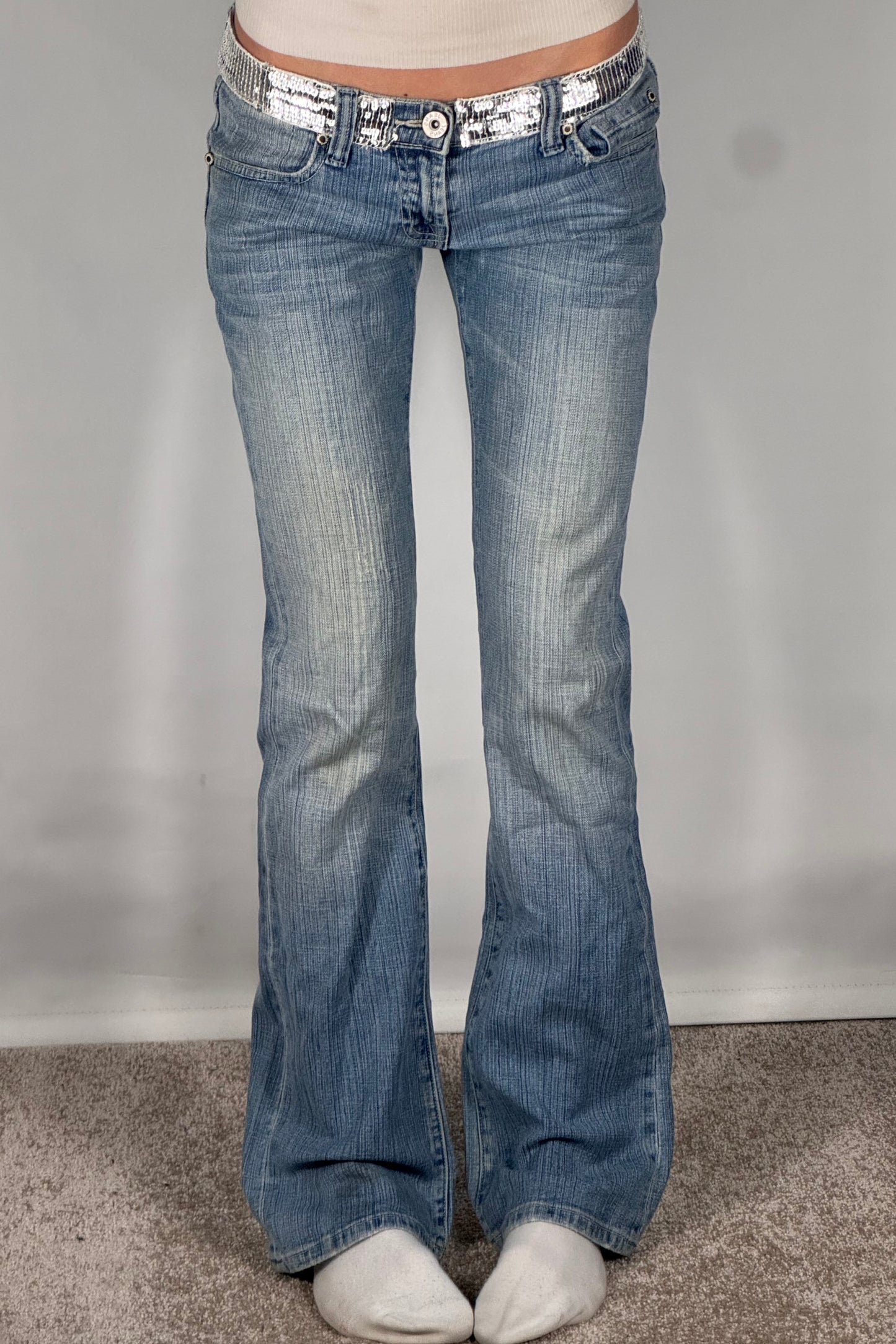 Lågmidjade jeans stl: S