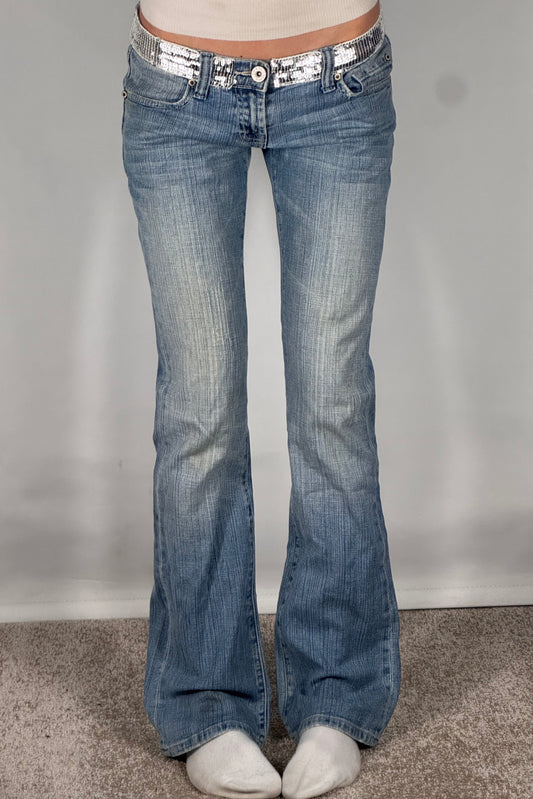 Lavtaljede jeans str: S