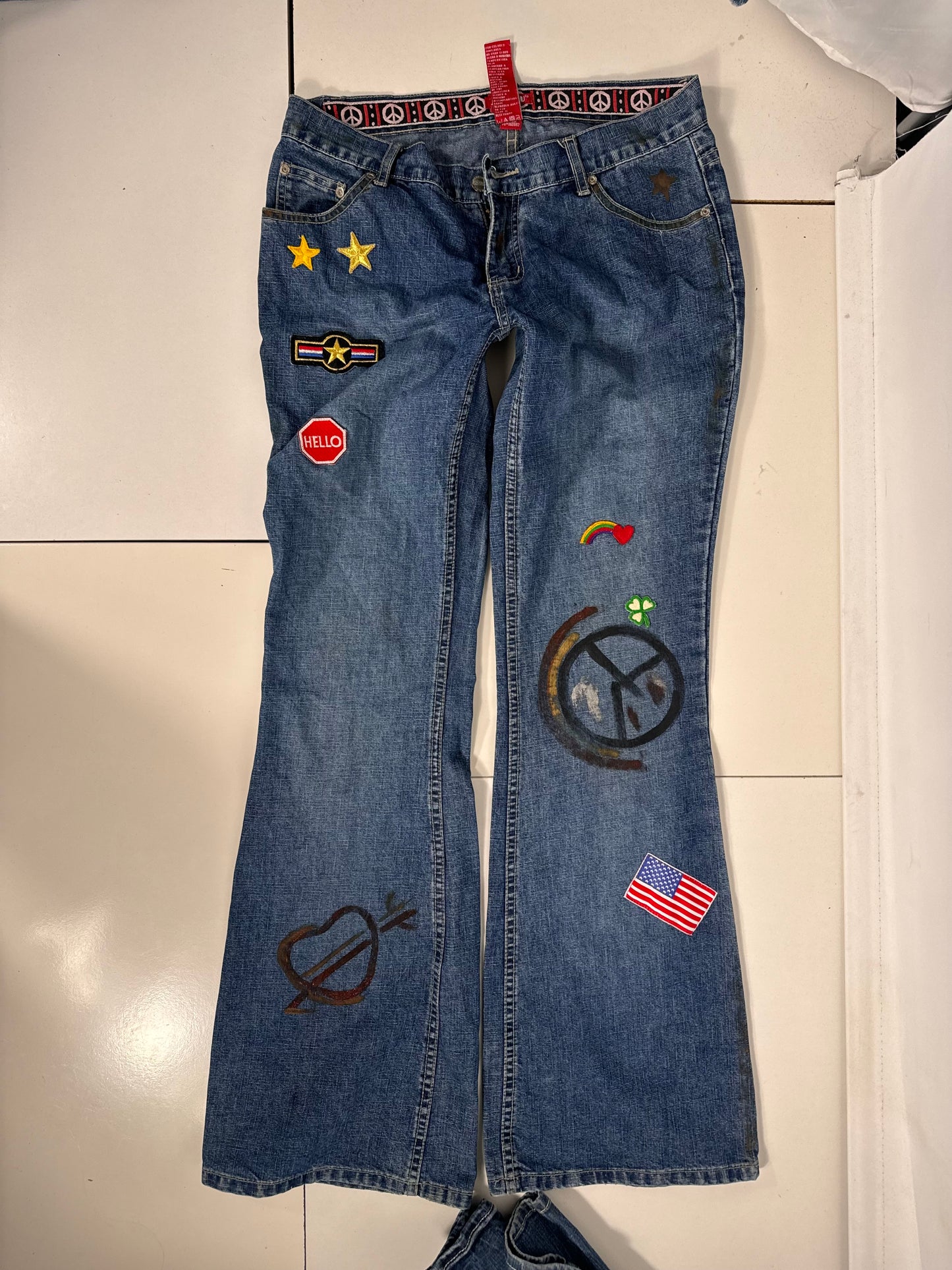 Lågmidjade jeans stl: S