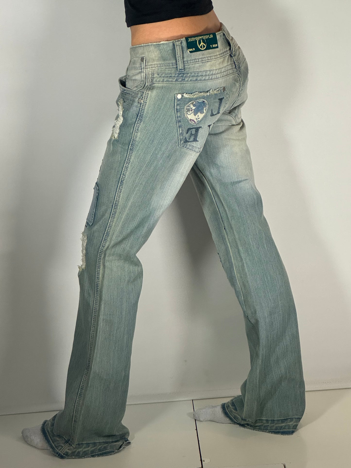 Lågmidjade jeans stl: S/M