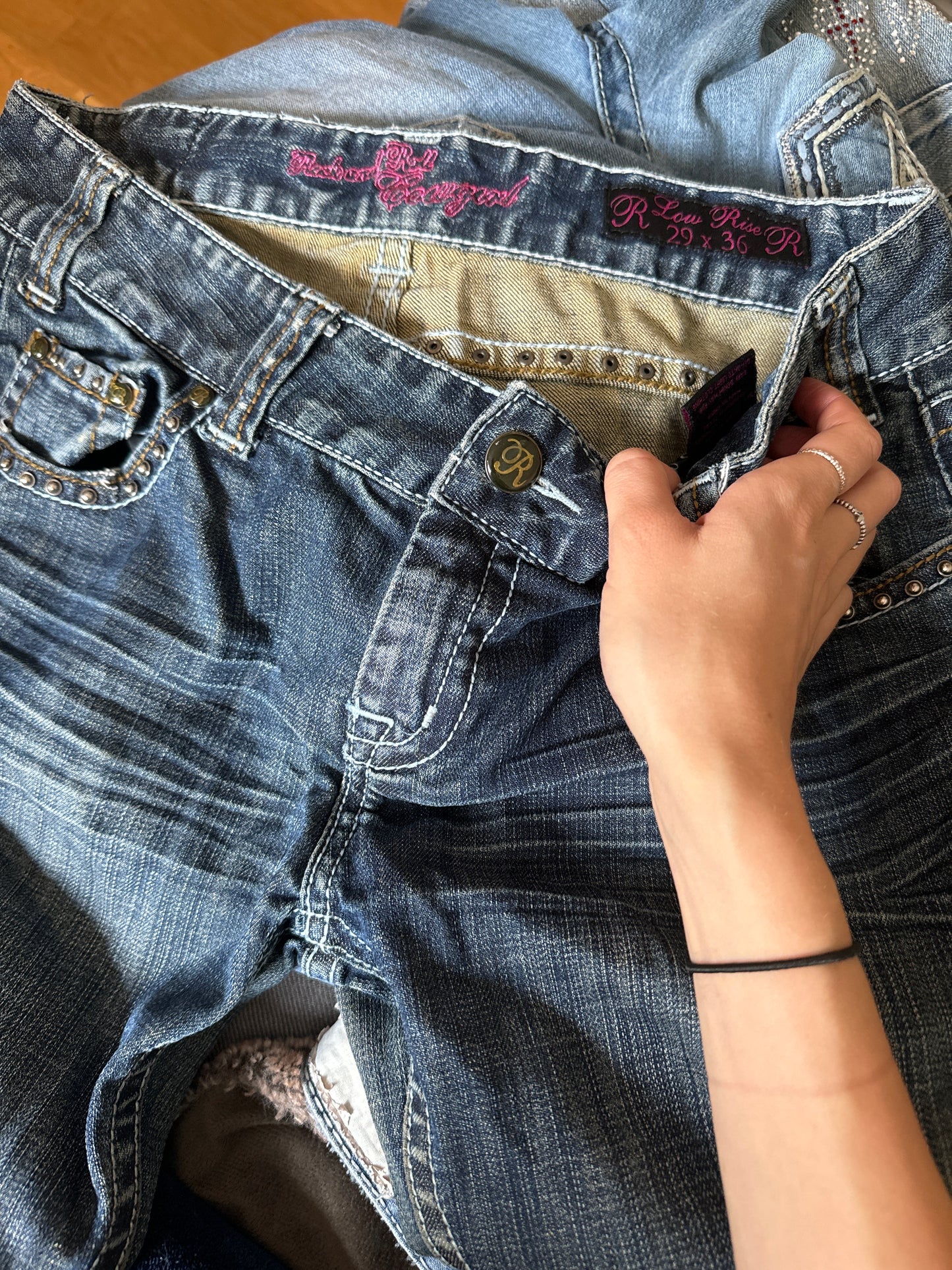 Lavtaljede jeans str: M