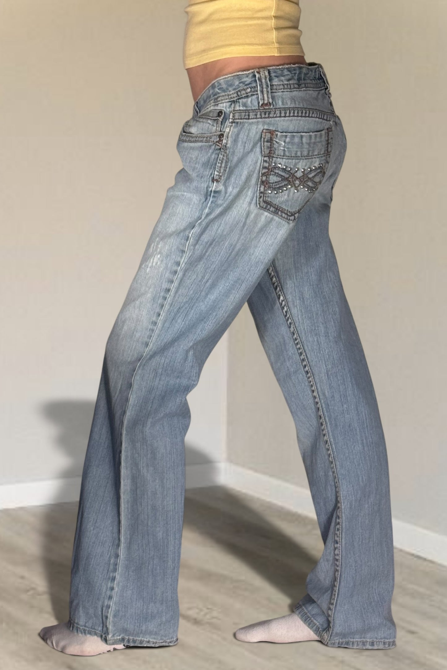 Lågmidjade jeans stl: M