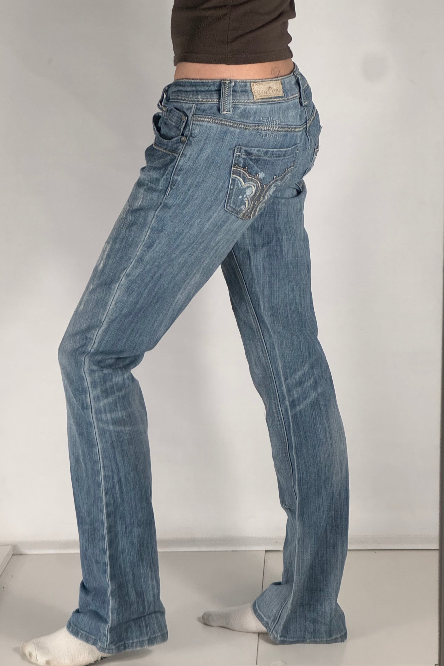 Lavtaljede jeans str: S