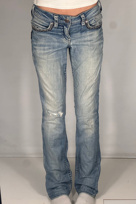 Lavtaljede jeans str: S