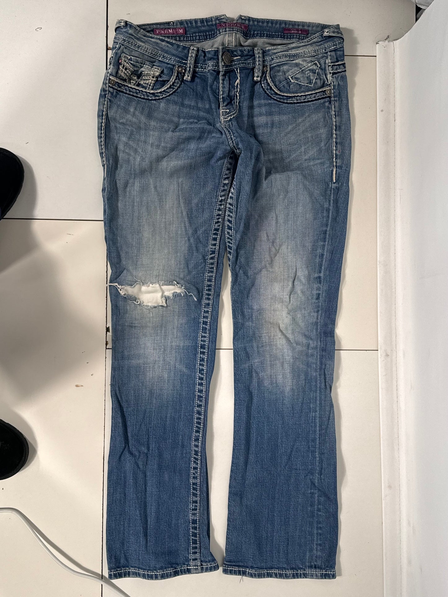 Lavtaljede jeans str: M
