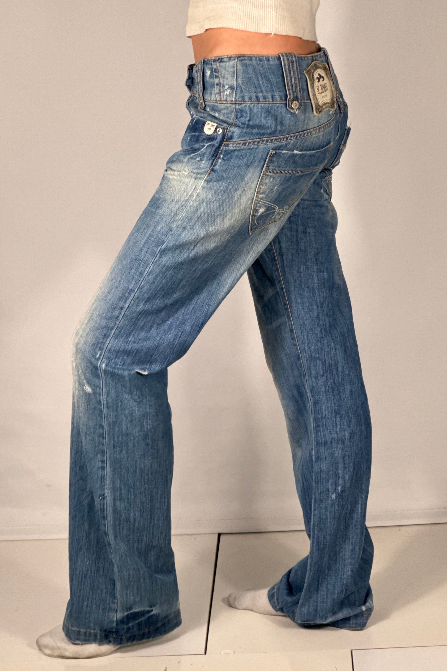 Lavtaljede jeans str: S
