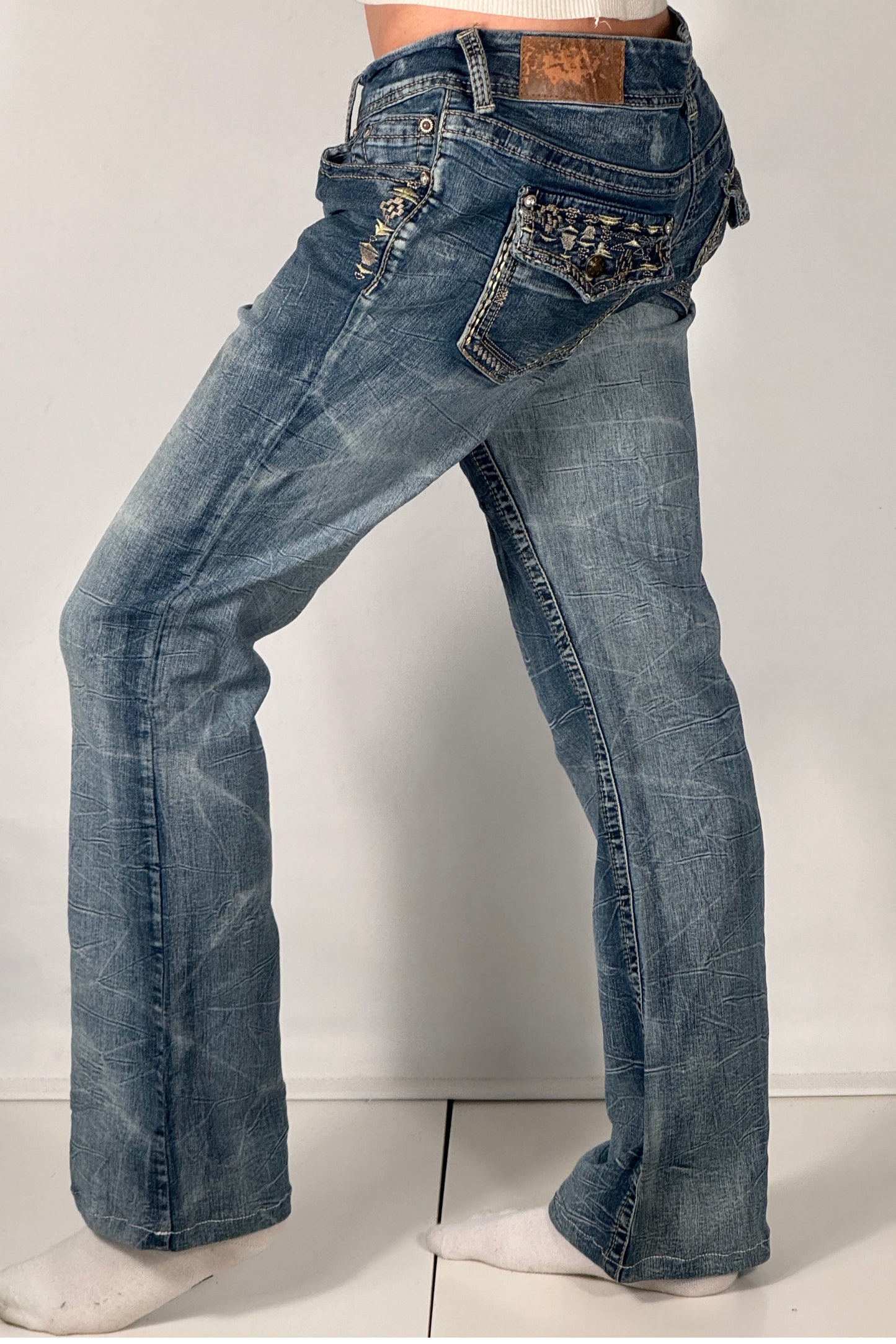 Utsvingte jeans str: M