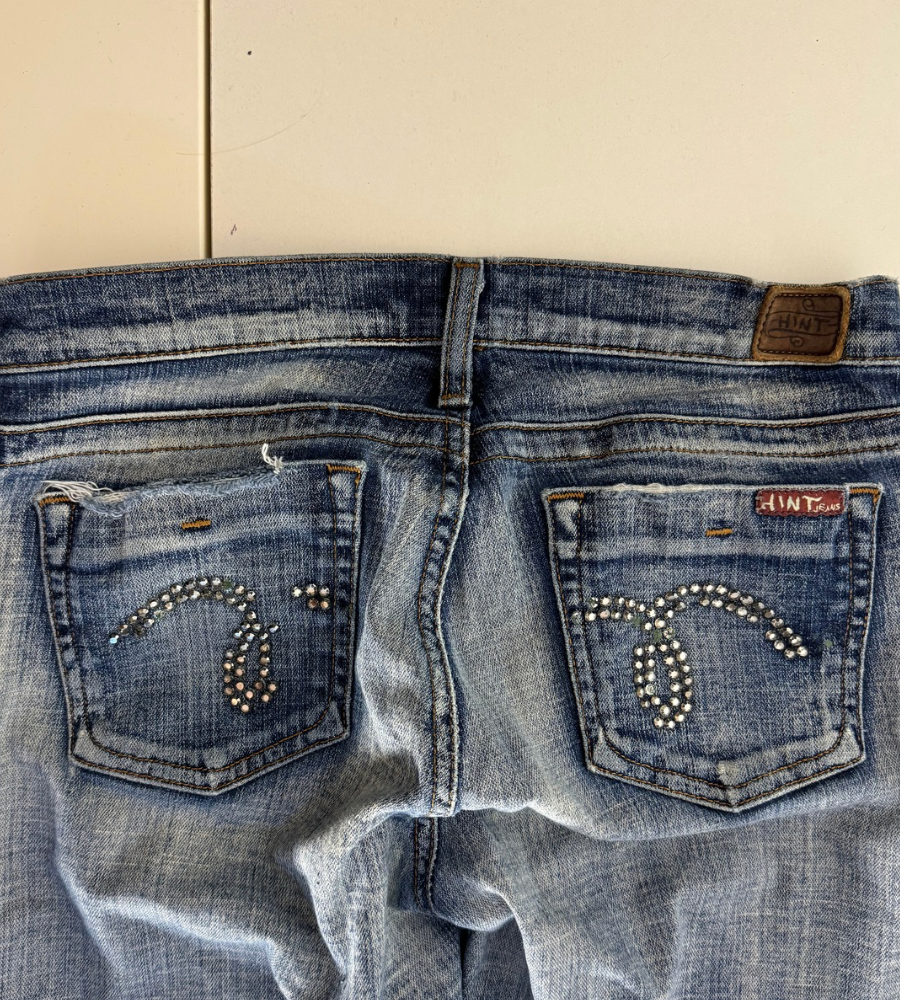 Lågmidjade jeans–stl: S