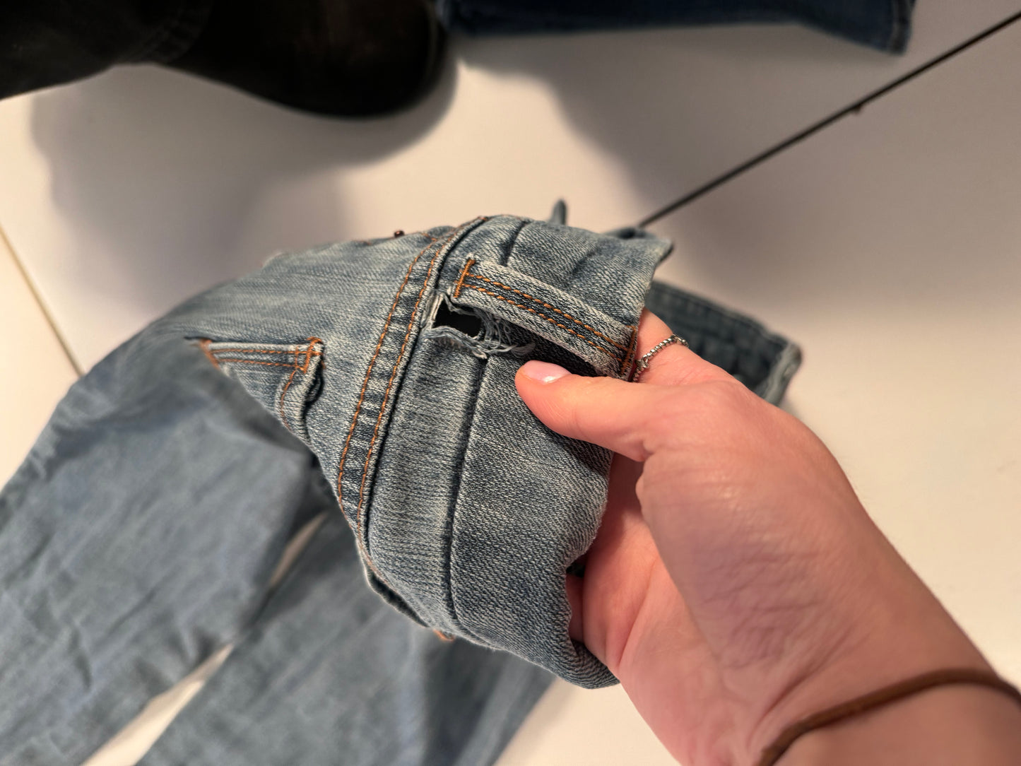 Lågmidjade jeans stl: S