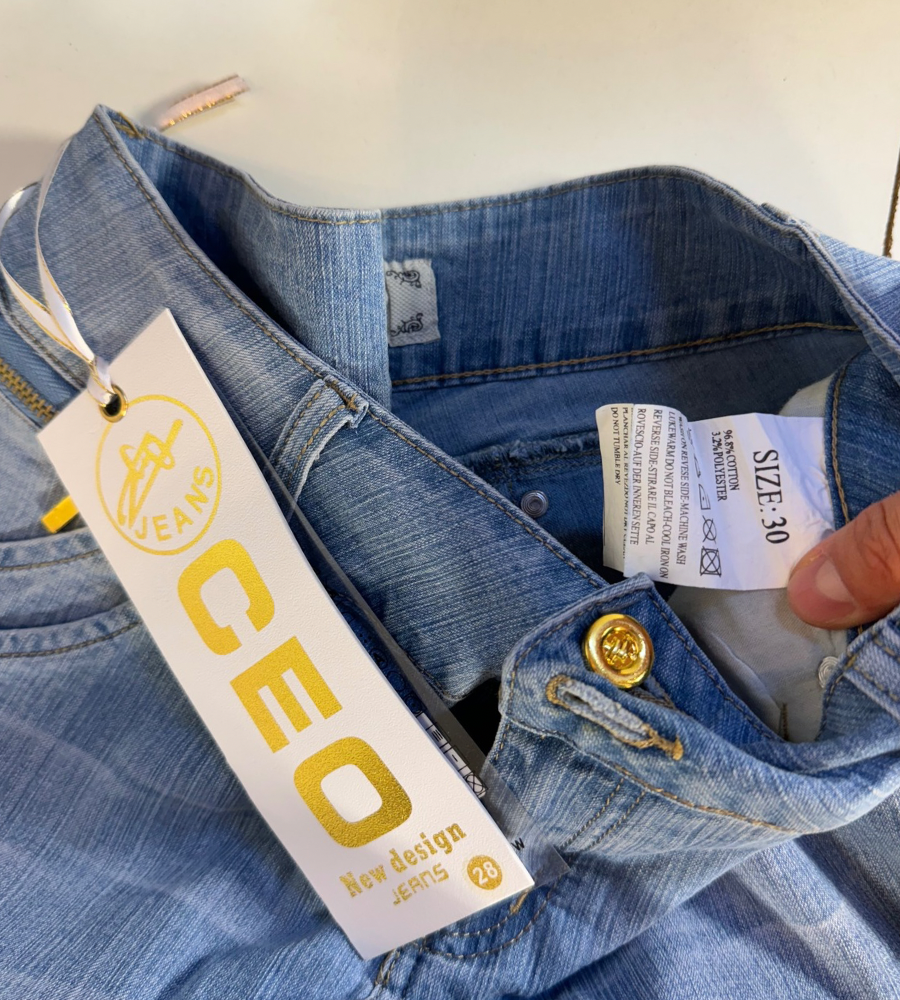 Lågmidjade jeans–stl: S