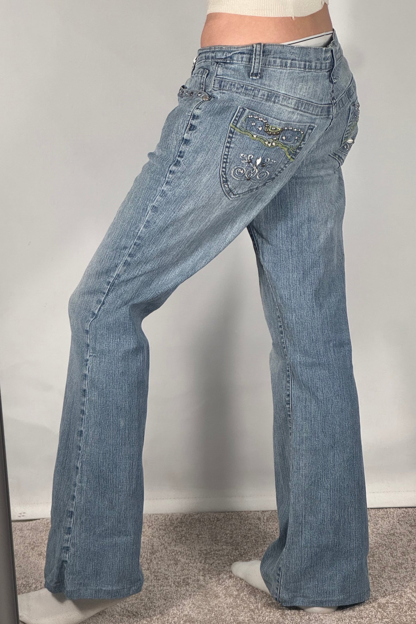 Lavtaljede jeans str: S