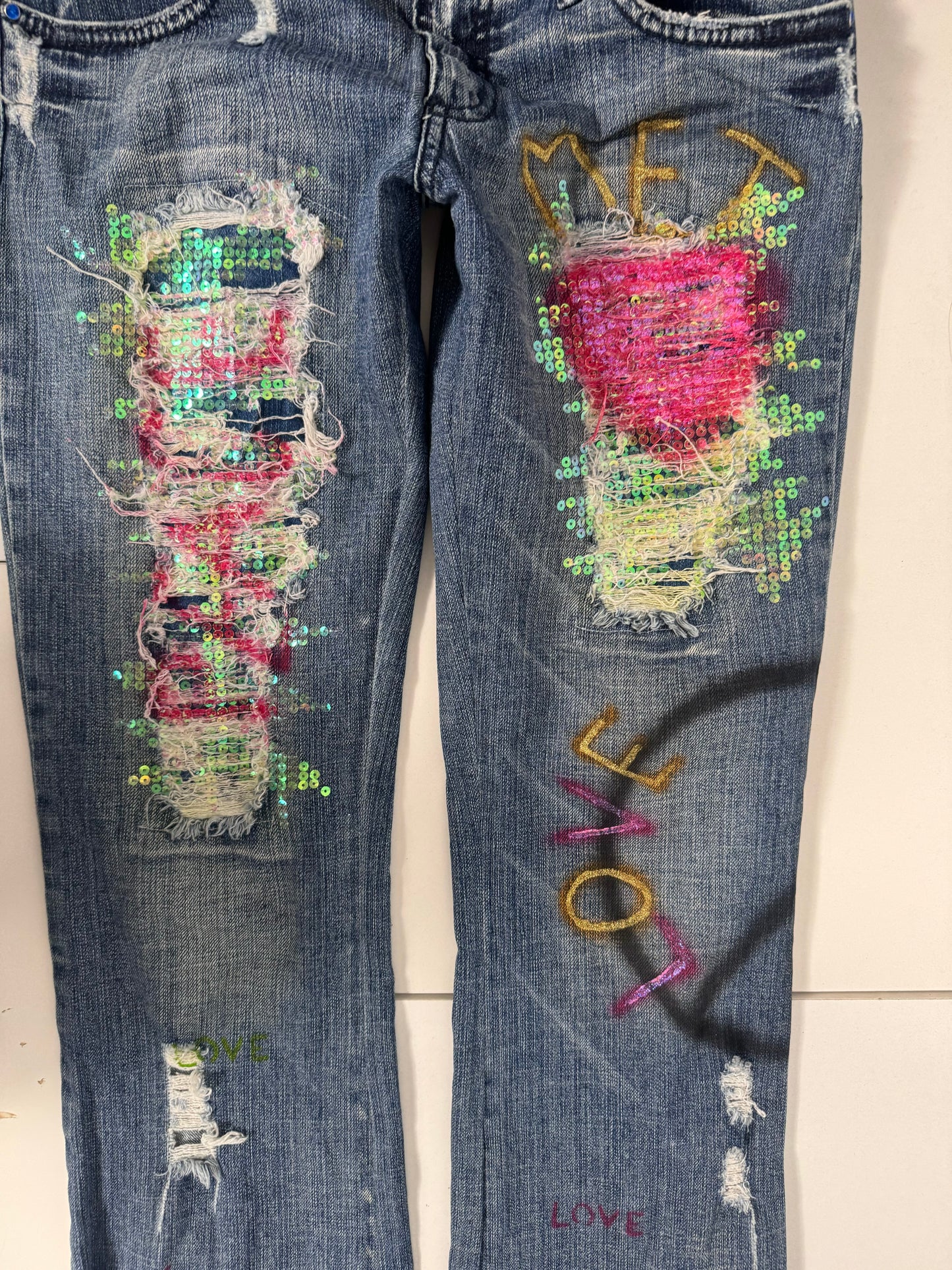 Lågmidjade jeans stl: S