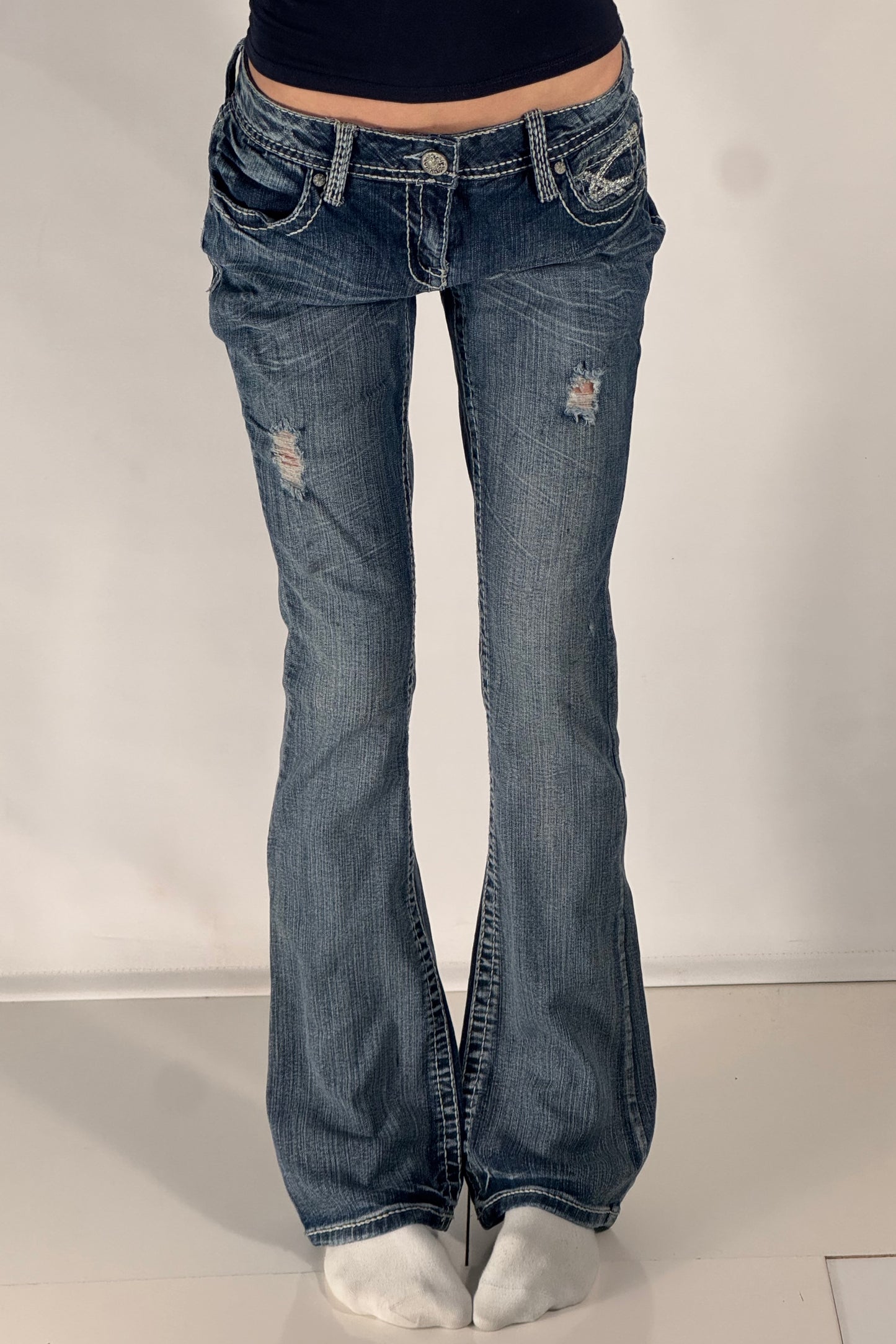 Lågmidjade jeans stl: S