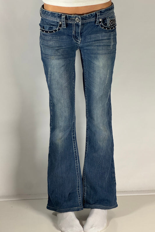 Lågmidjade jeans stl: S/M