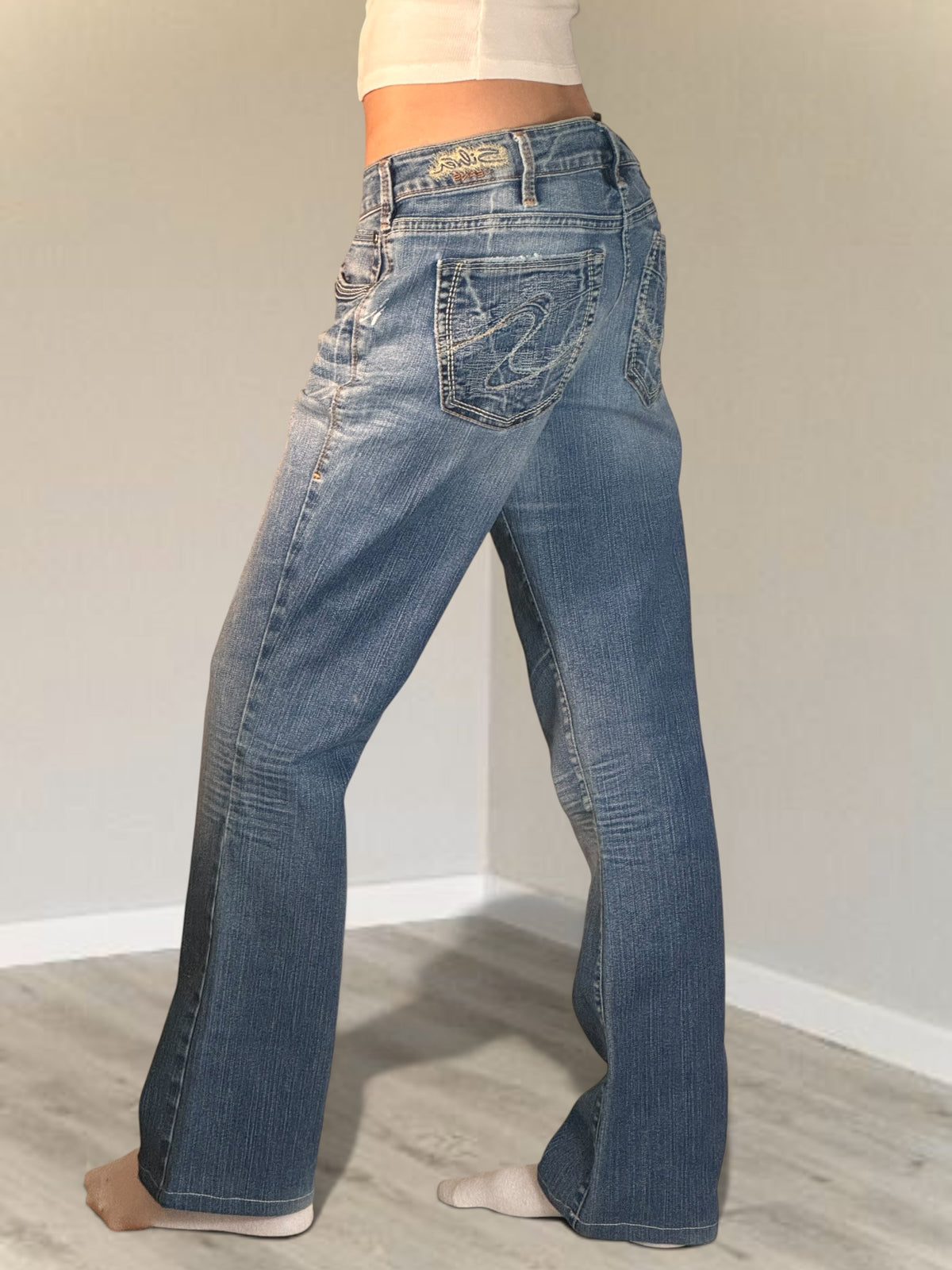 Lågmidjade jeans stl: M