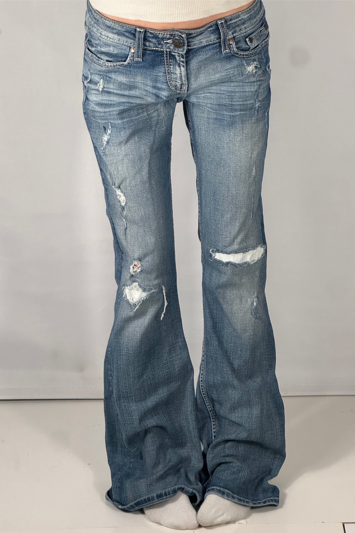 Lavtaljede jeans str: S