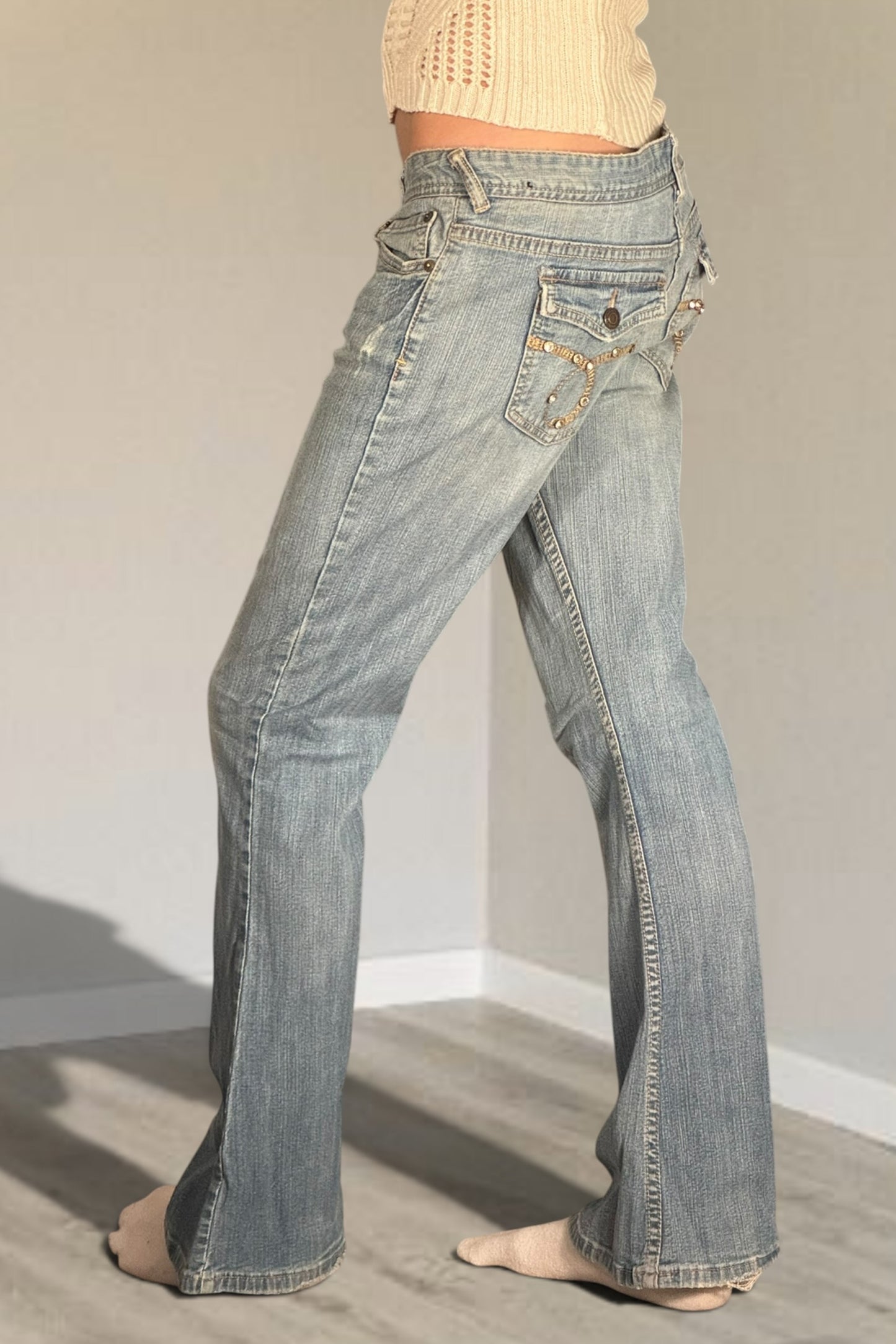 Lågmidjade jeans stl: S/M