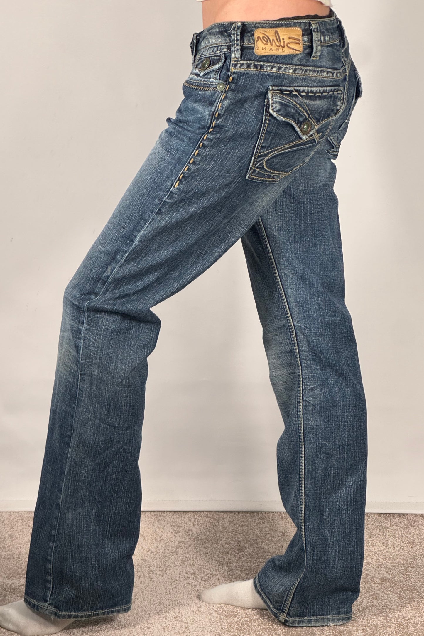 Lågmidjade jeans stl: S