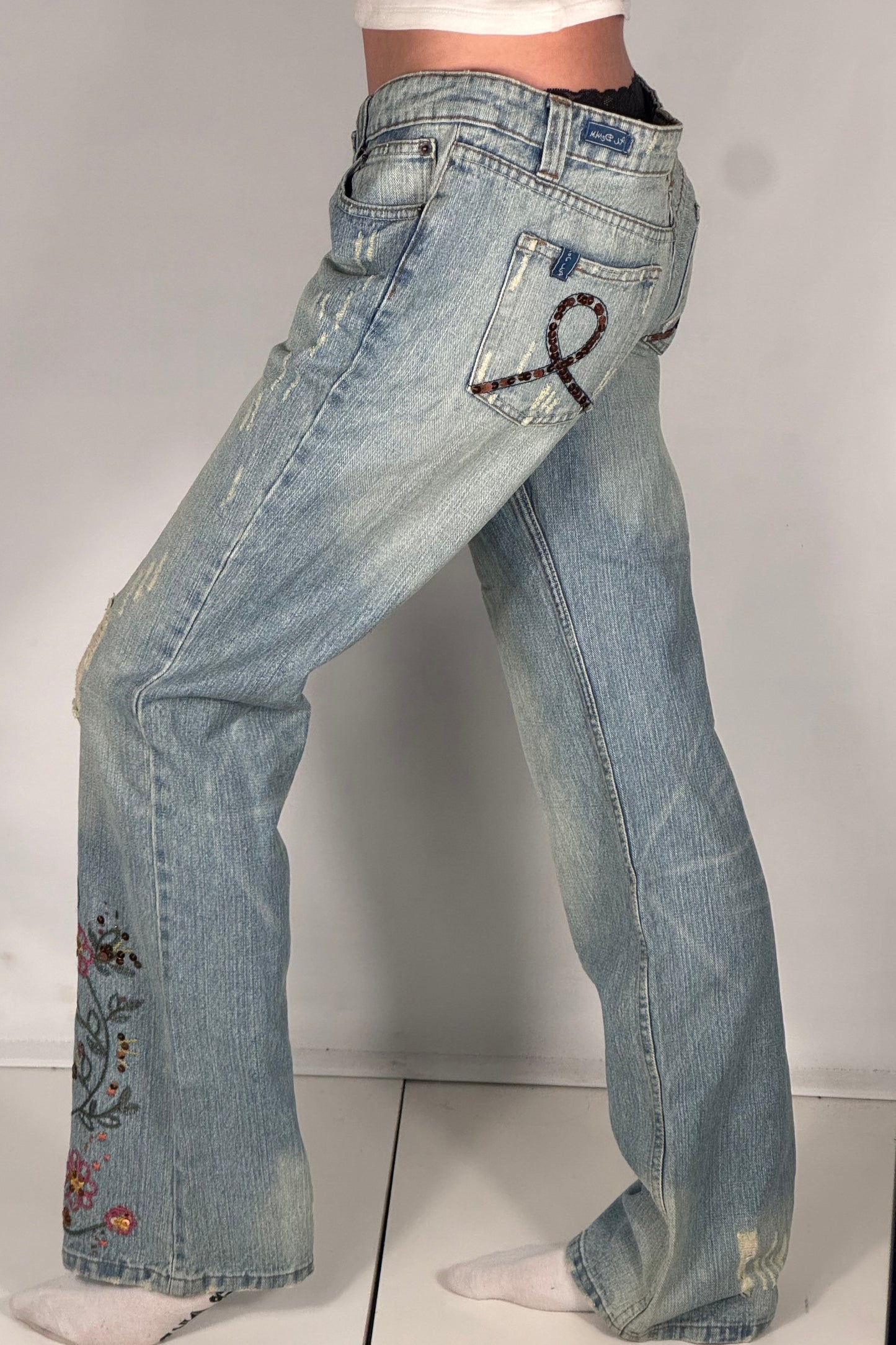 Lågmidjade jeans stl: M