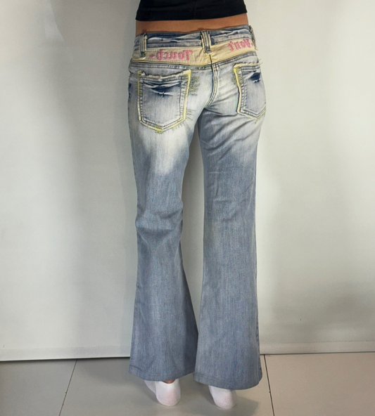 Lågmidjade jeans–stl: S