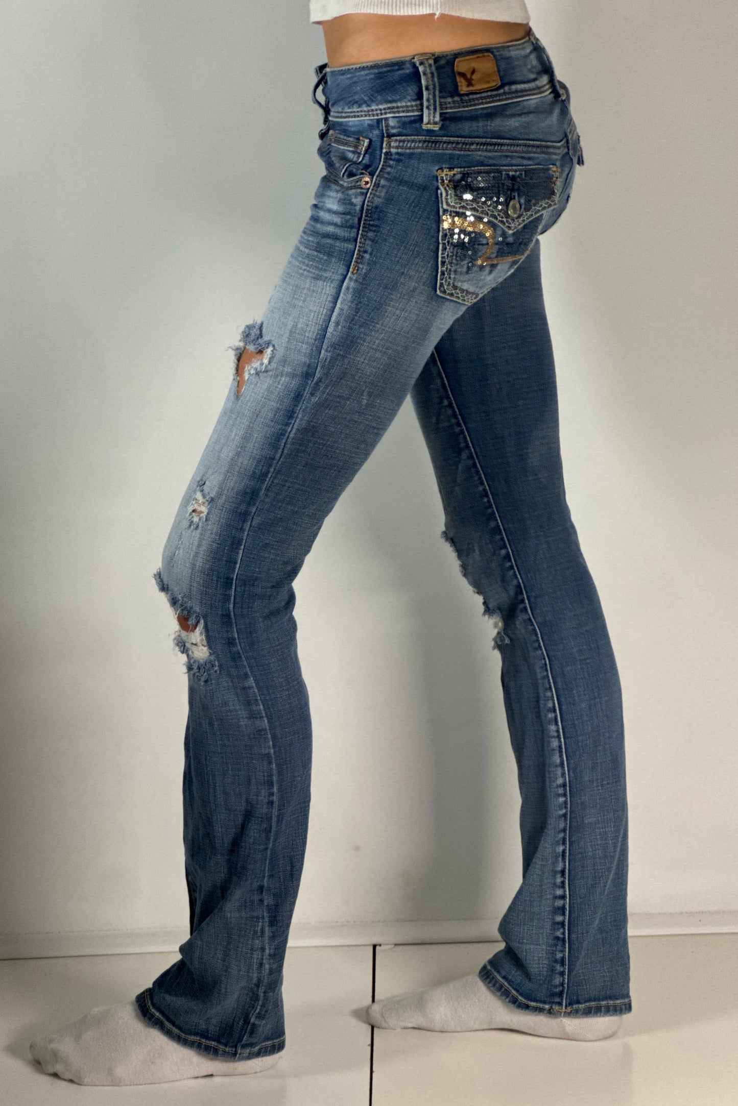 Lågmidjade jeans stl: XXS