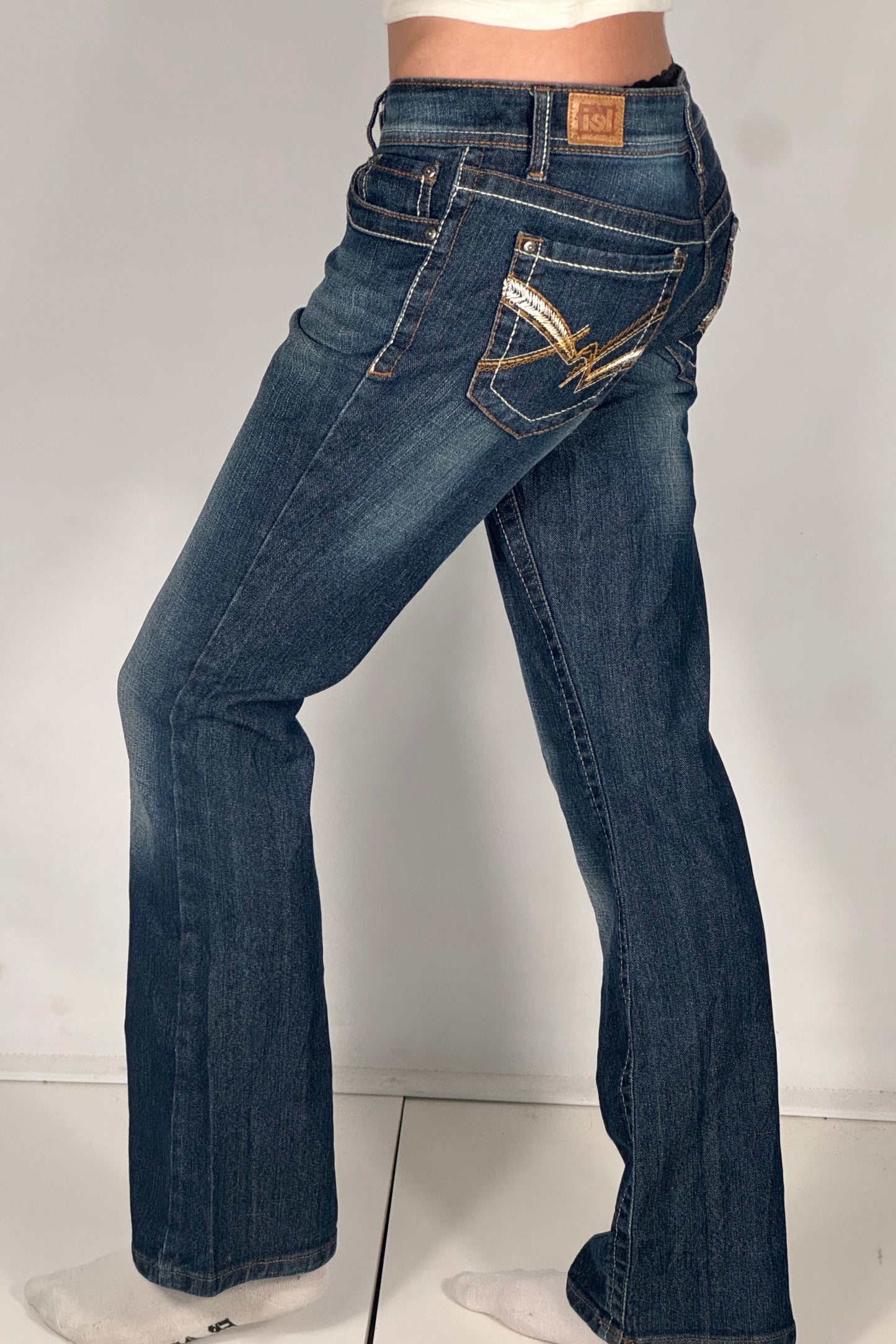 Lavtaljede jeans str: S