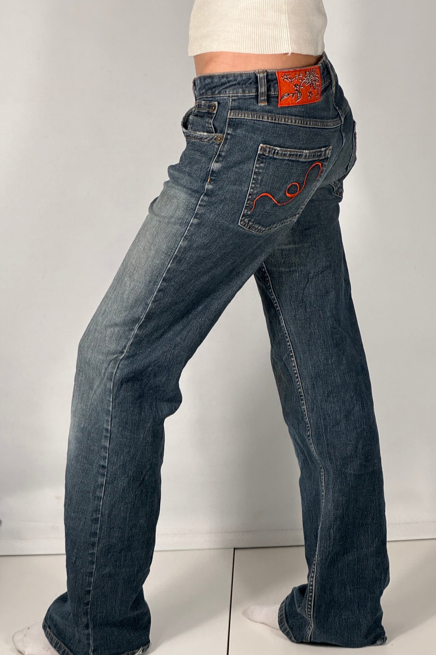 Lavtaljede jeans str: M
