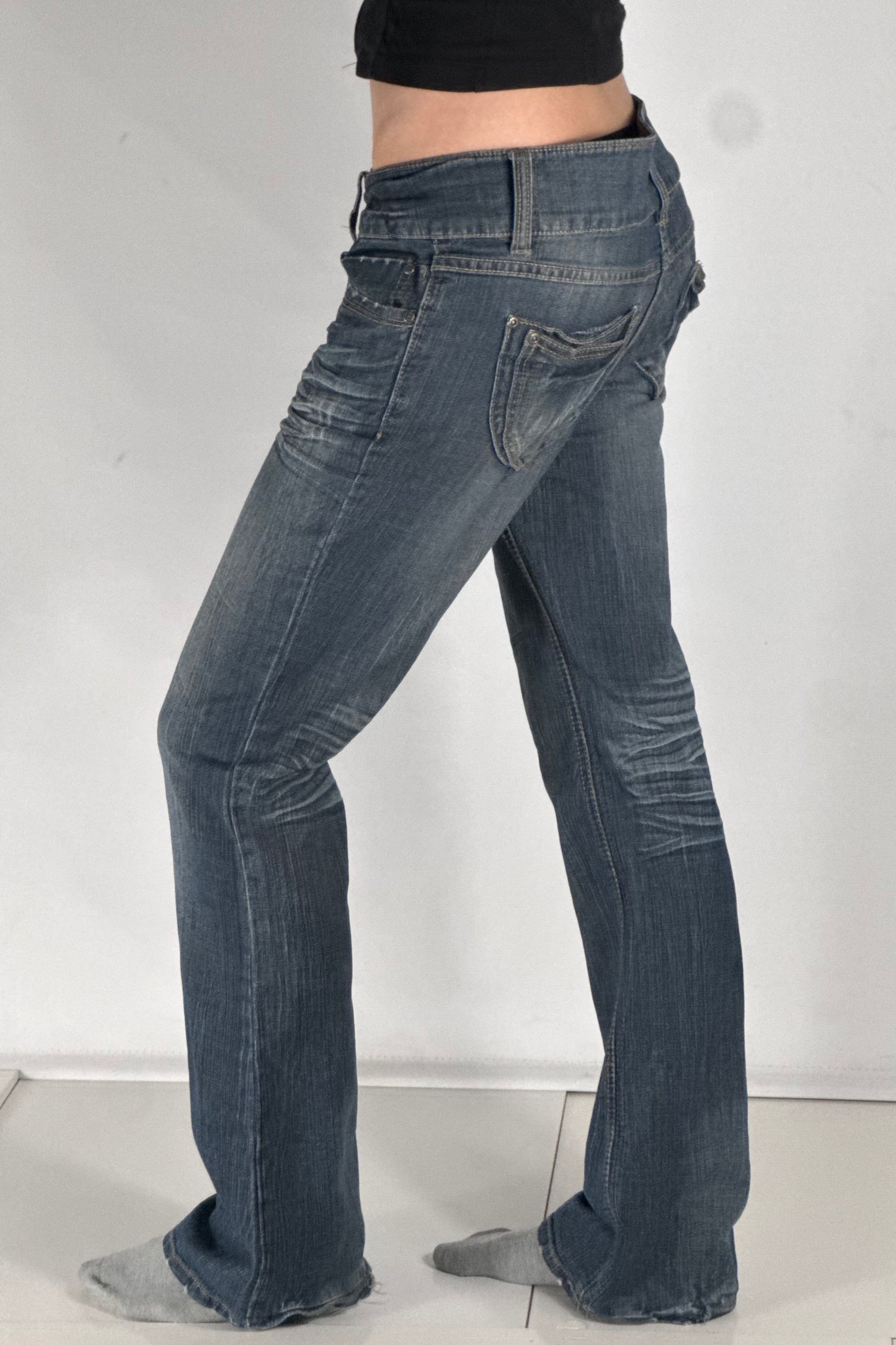 Lavtaljede jeans str: M