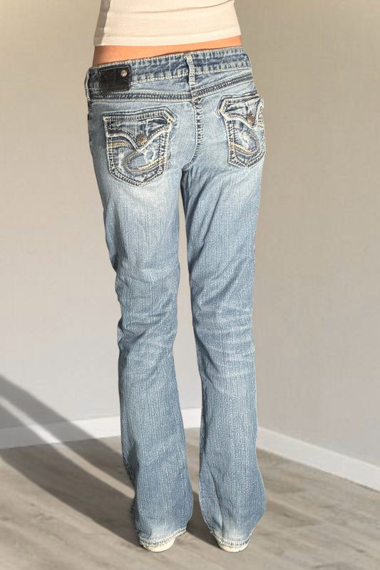 Lågmidjade jeans stl: S
